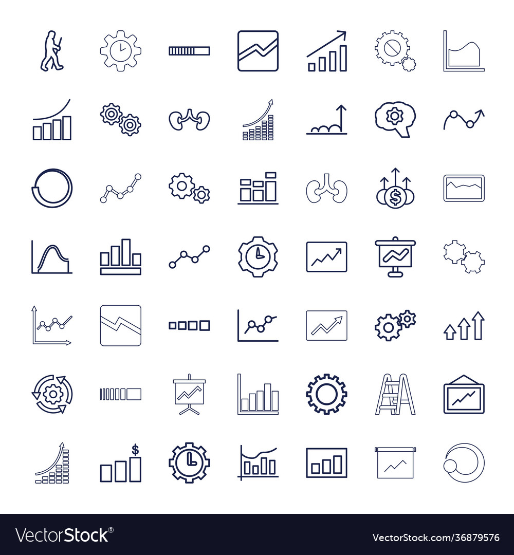 49 progress icons Royalty Free Vector Image - VectorStock