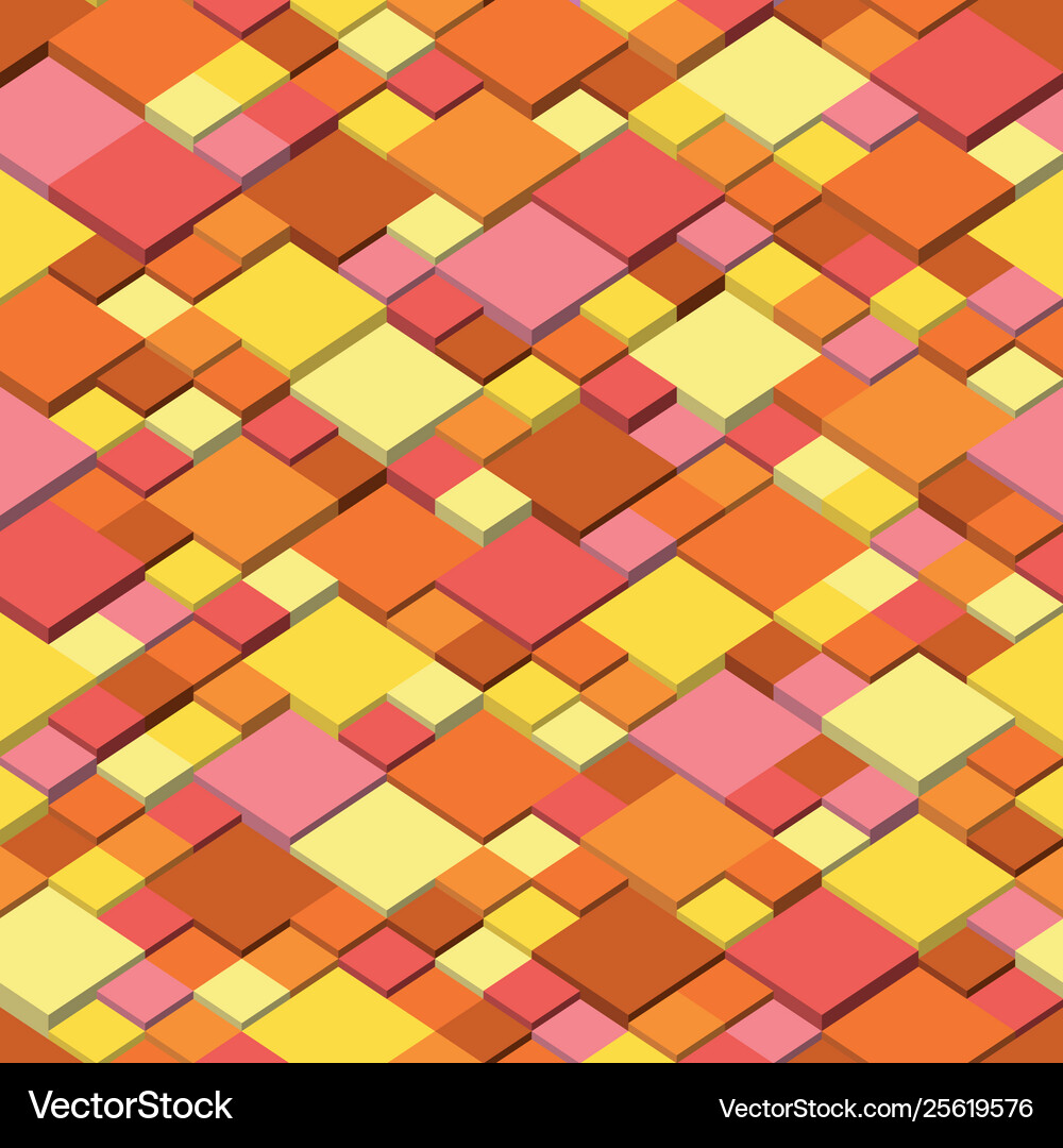 Isometric Fall Designs Autumn abstract isometric seamless pattern Vector Image
