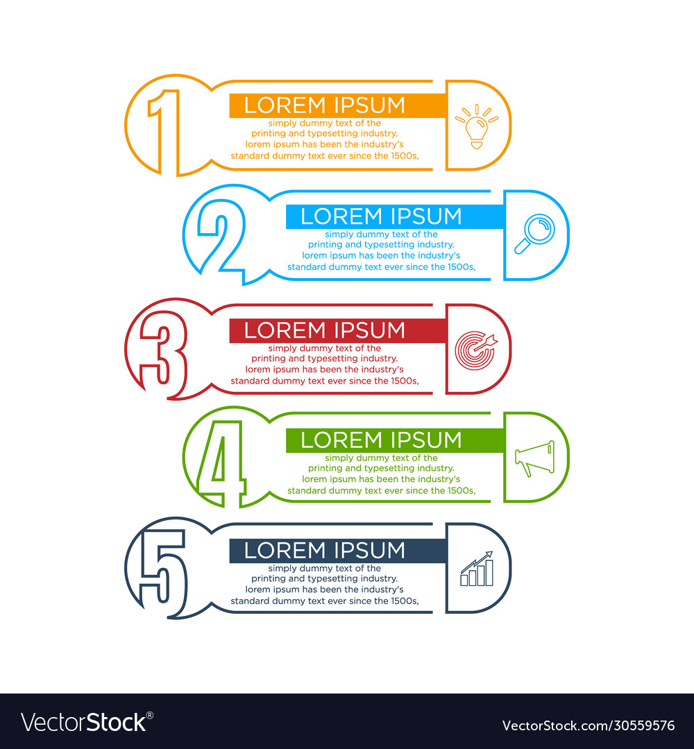 Business data visualization process chart Vector Image