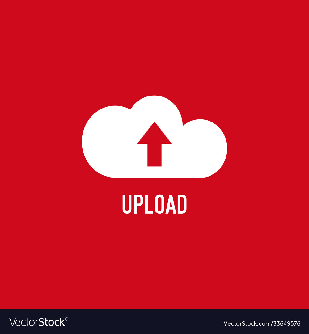 Button upload icon template design vector image Button upload icon template design