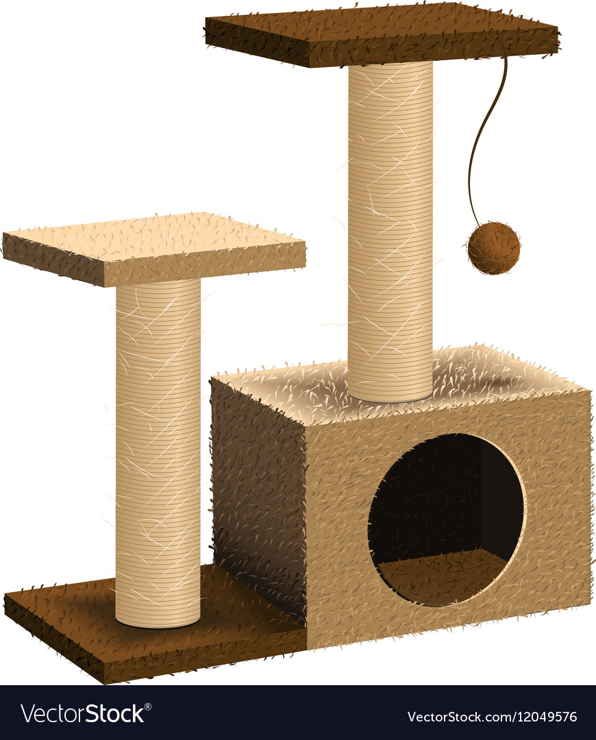 Cat Tree Cat Furniture Royalty Free Vector Image