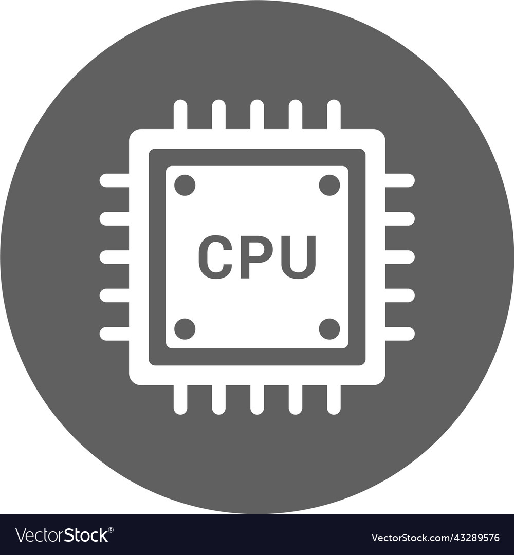 Chip computer cpu processor icon gray graphics