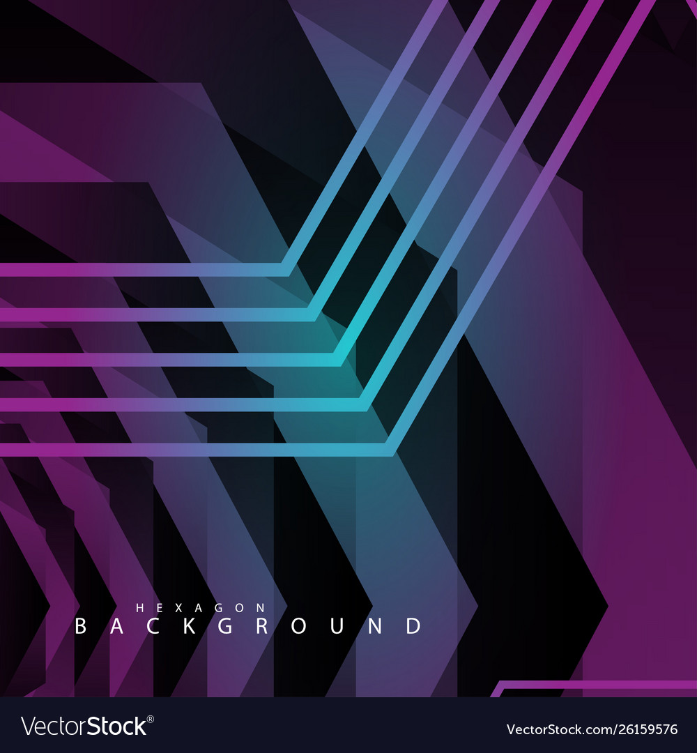 Colorful hexagon abstract background transparent Vector Image