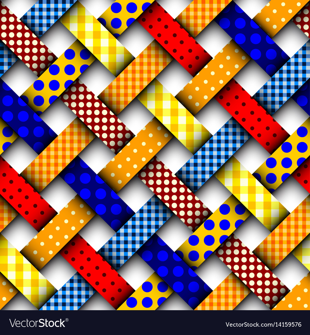 Colorful interweaving patchwork