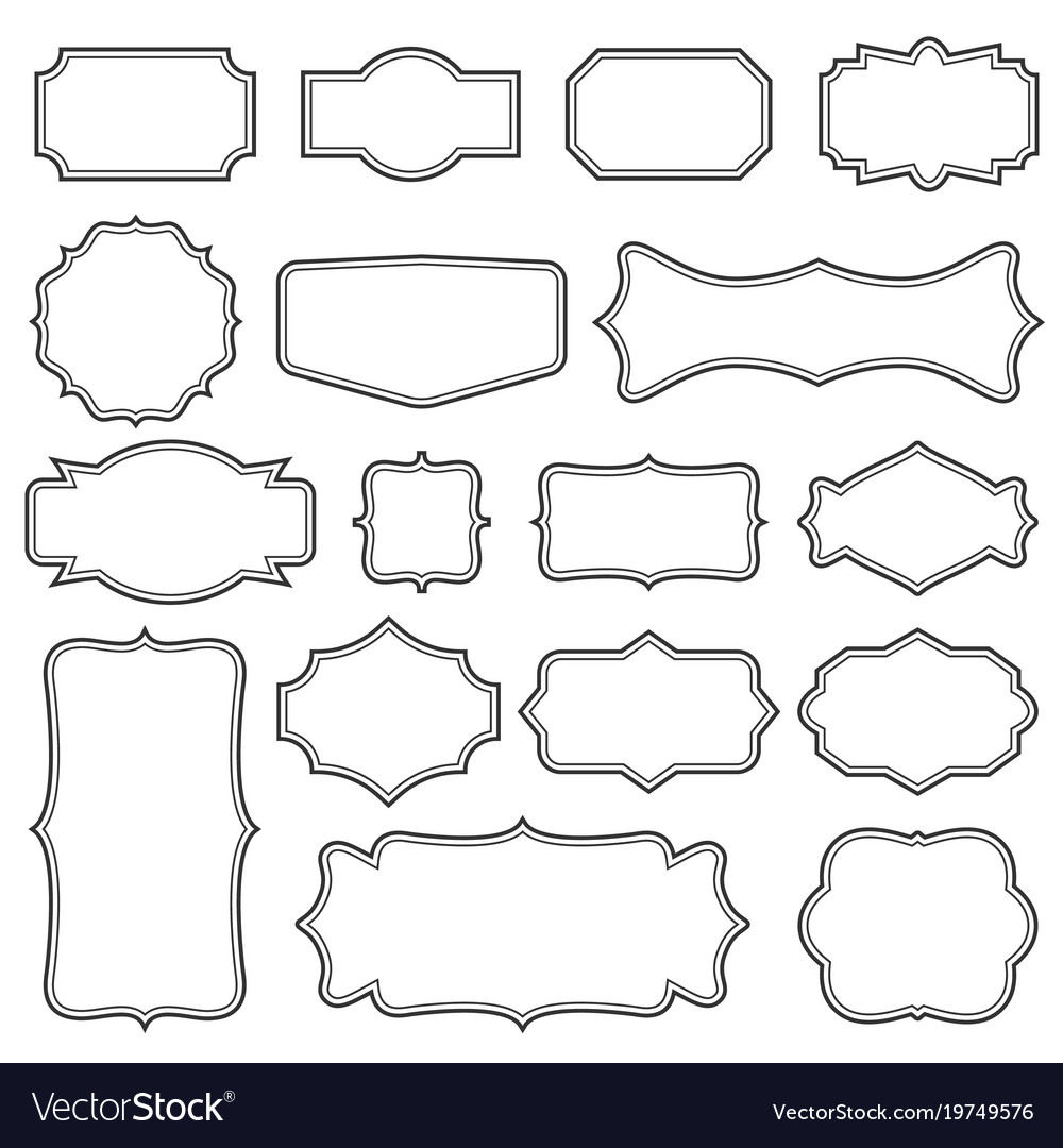 Creative set of decorative Royalty Free Vector Image