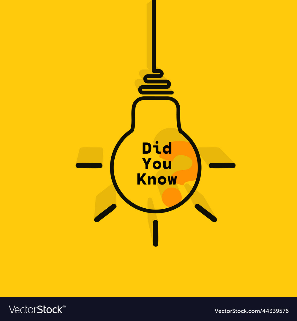 Did you know circle message bubble with light bulb