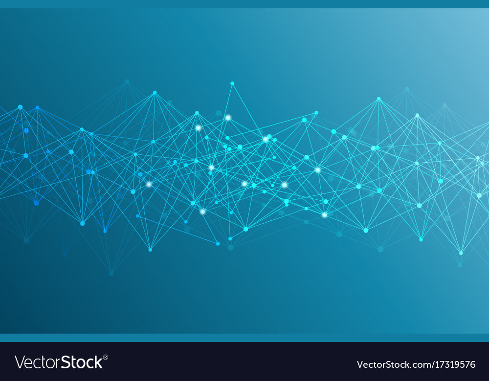 Geometric abstract background with connected line