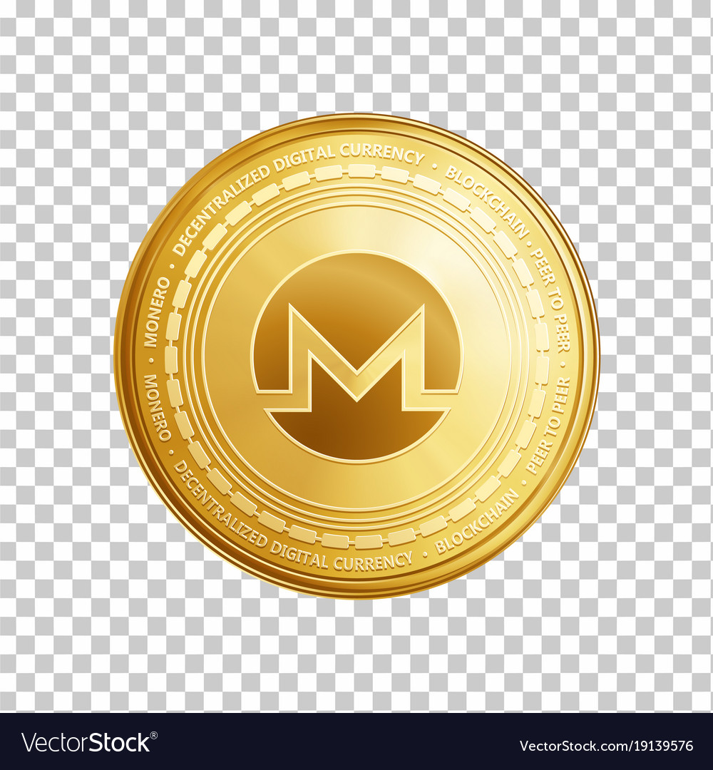 Golden ethereum blockchain coin symbol