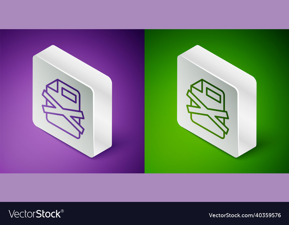 Isometric line delete file document icon isolated vector image Isometric line delete file document icon isolated