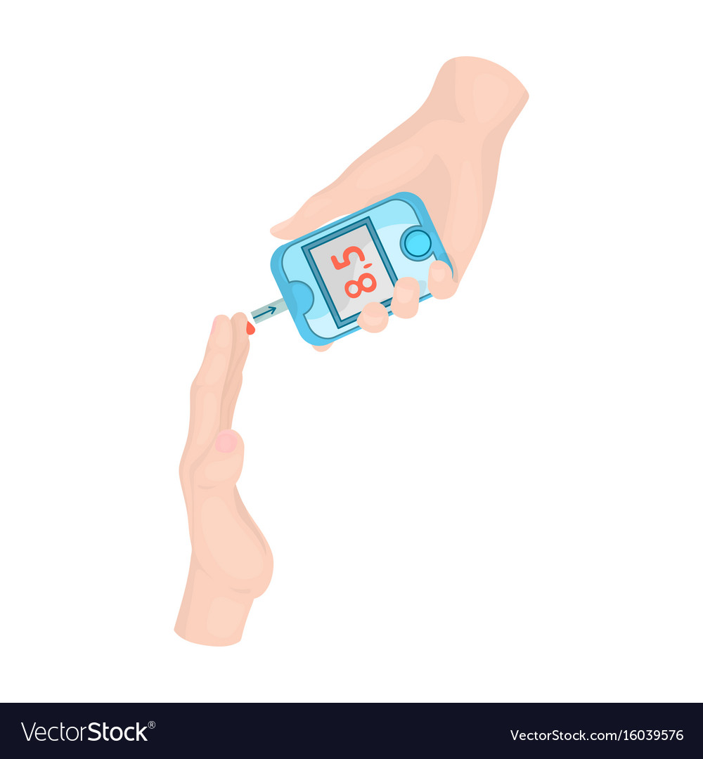 Measuring the level of sugar in the blood Vector Image