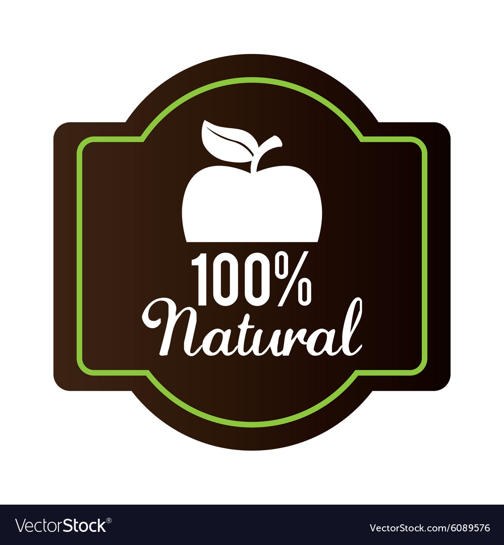 Organic natural food label Royalty Free Vector Image