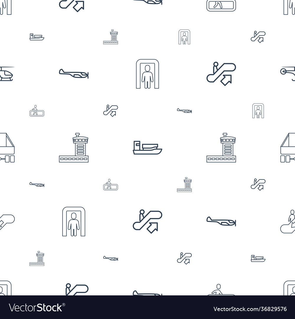 Passenger icons pattern seamless white background