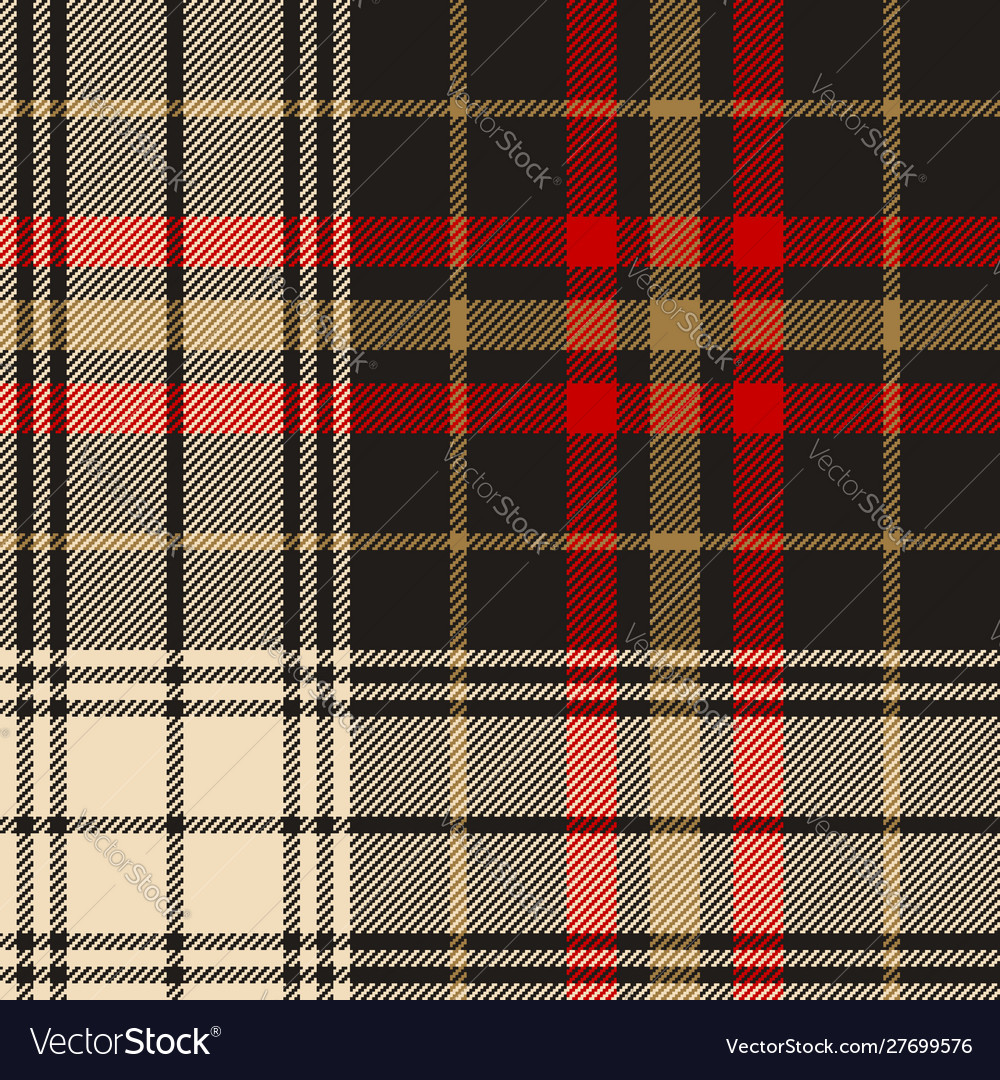 Plaid pattern gold black red background