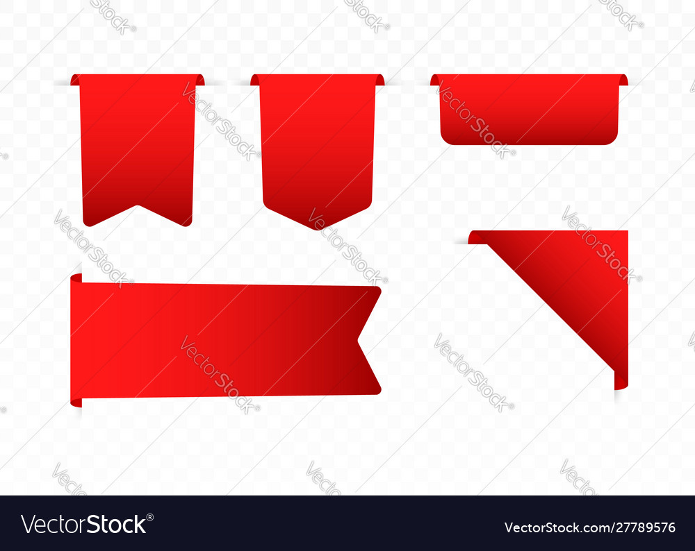 Red web ribbons set with gradient mesh stock vector image Red web ribbons set with gradient mesh stock