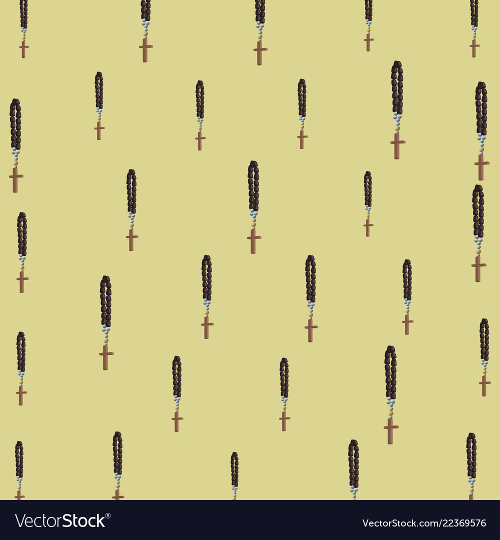 Rosary pattern background vector image Rosary pattern background