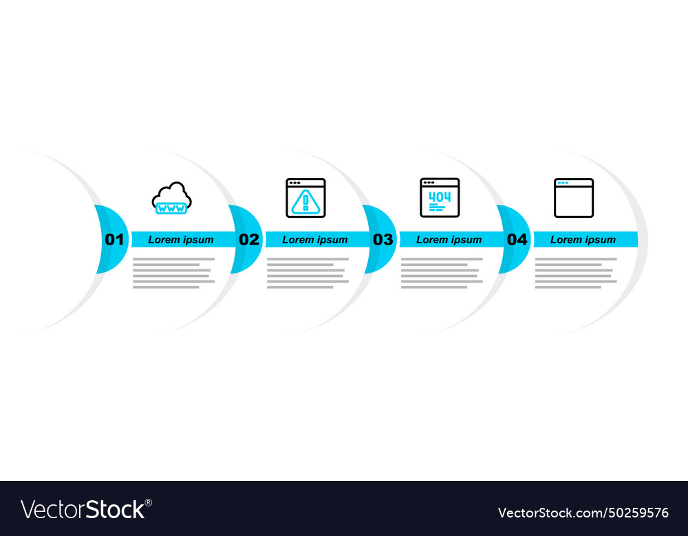 Set line browser window page with a 404 error vector image Set line browser window page with a 404 error