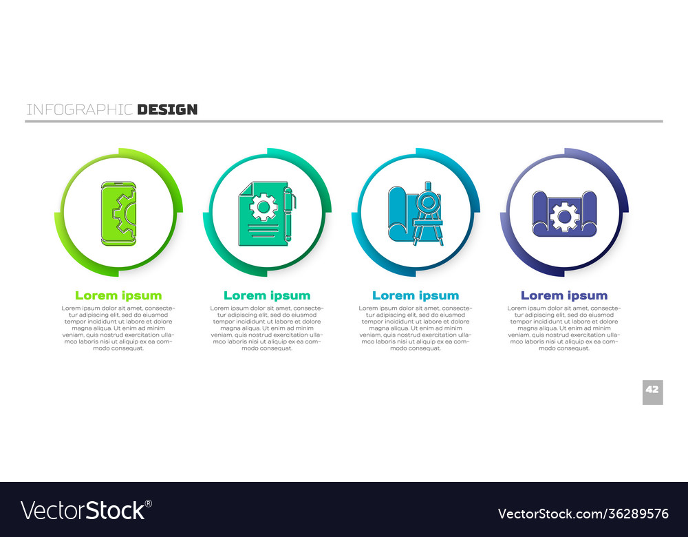 Set setting on smartphone document settings vector image Set setting on smartphone document settings