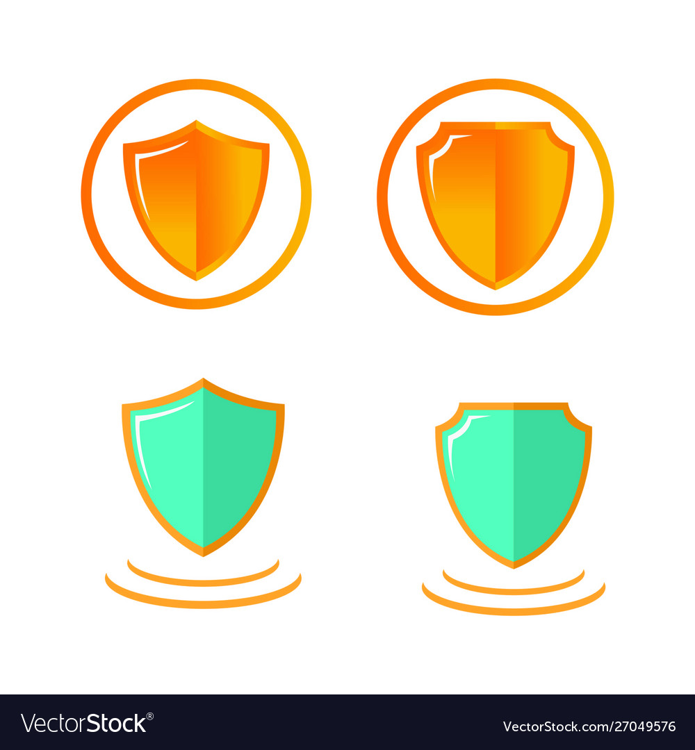 Shield security design element emblem concept