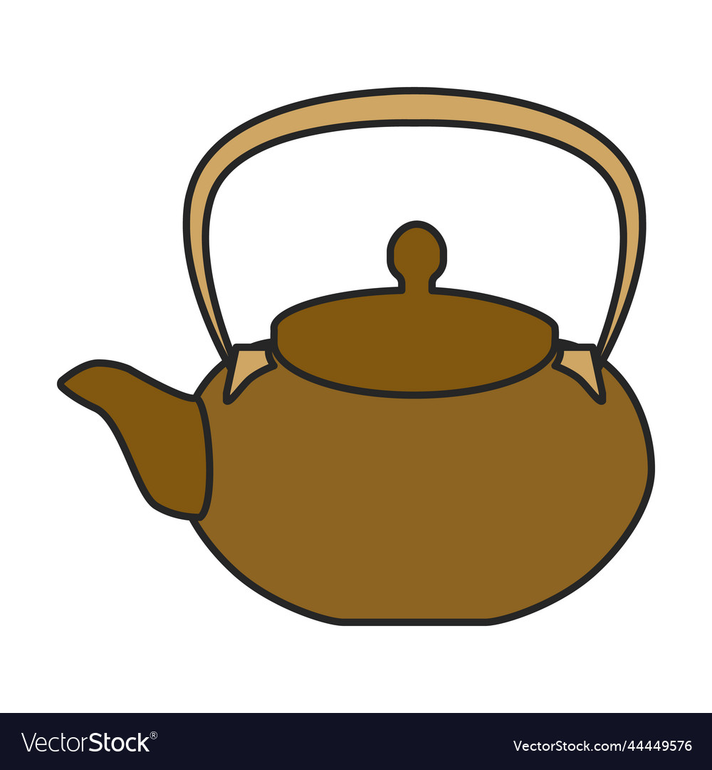 Teapot iconcolor logo isoliert auf weiß