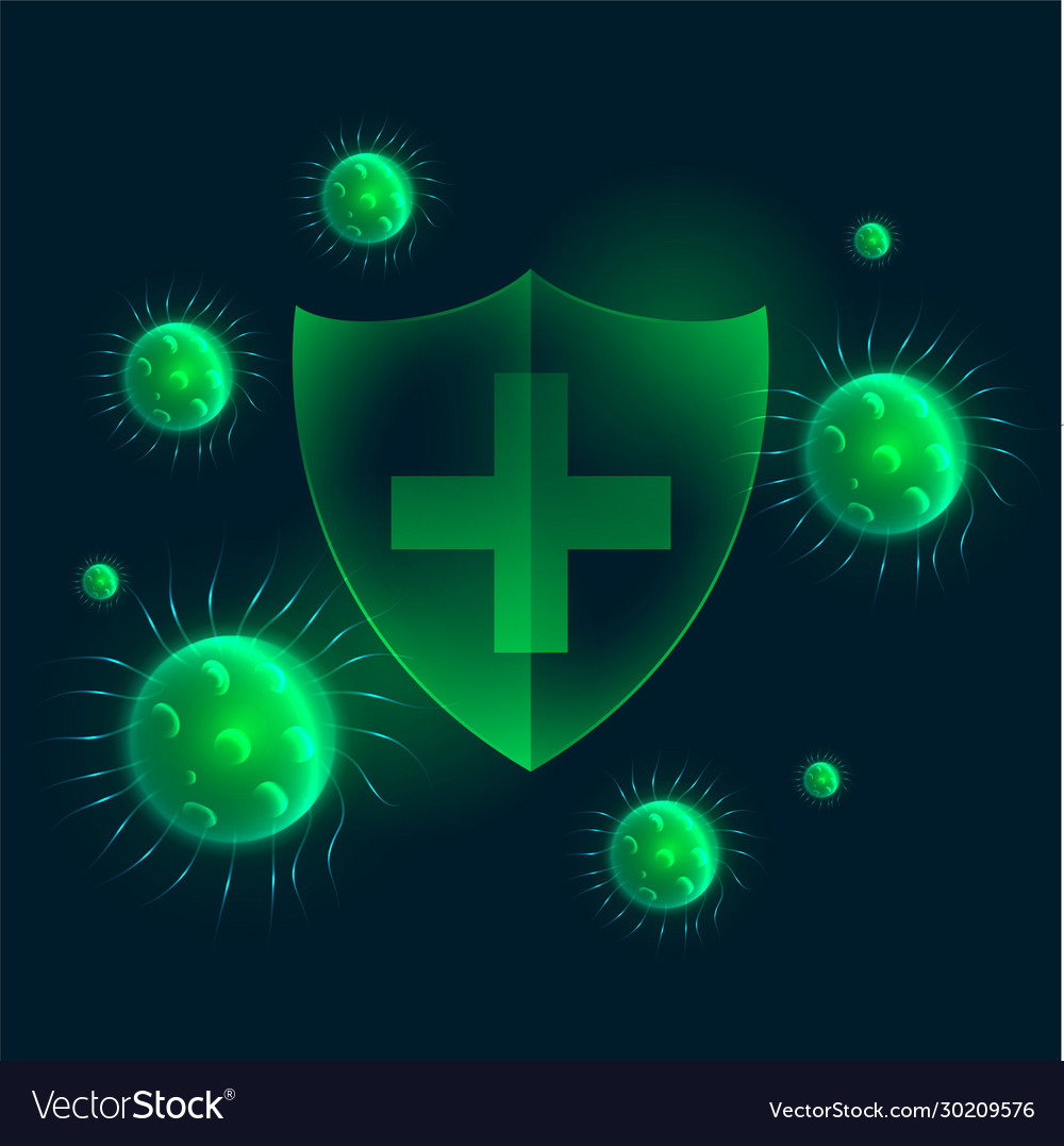 Virus protection shield resisting coronavirus