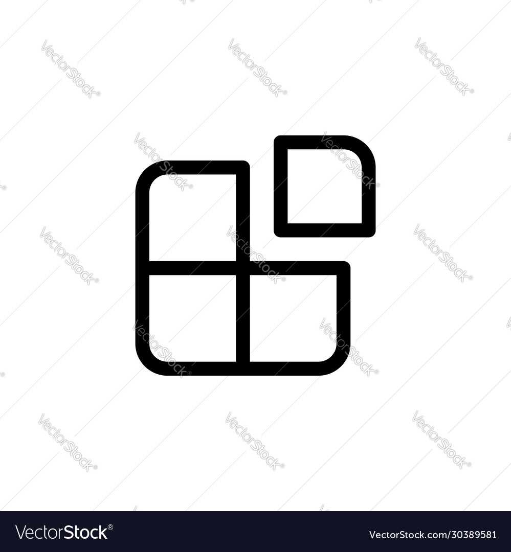 Application icon design four square with one box