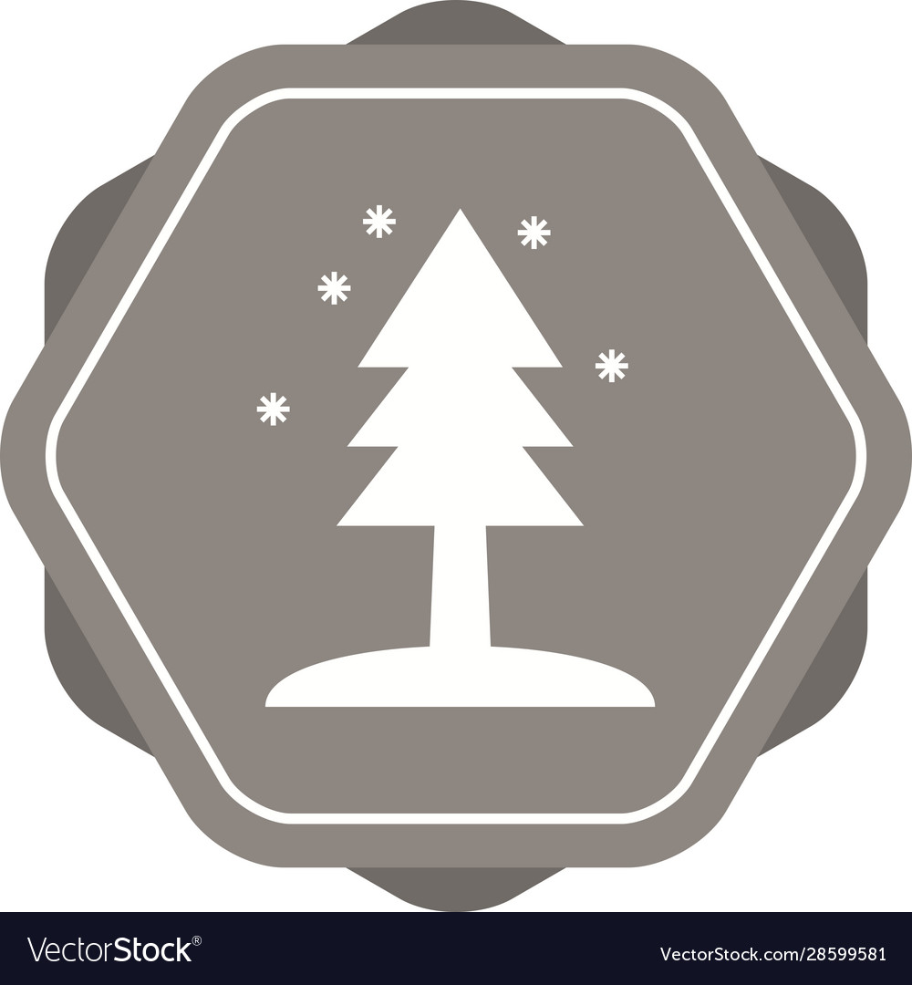 Beautiful tree in snow glyph icon