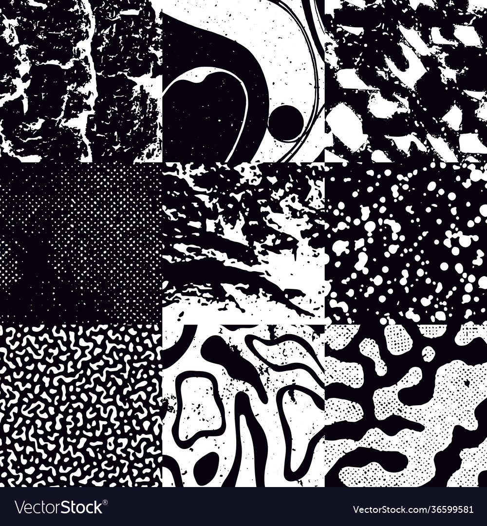 Black and white abstract pattern design vector image Black and white abstract pattern design