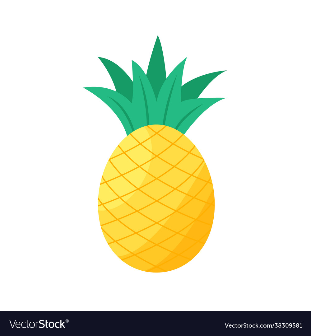 Colorful pineapple on white background Royalty Free Vector