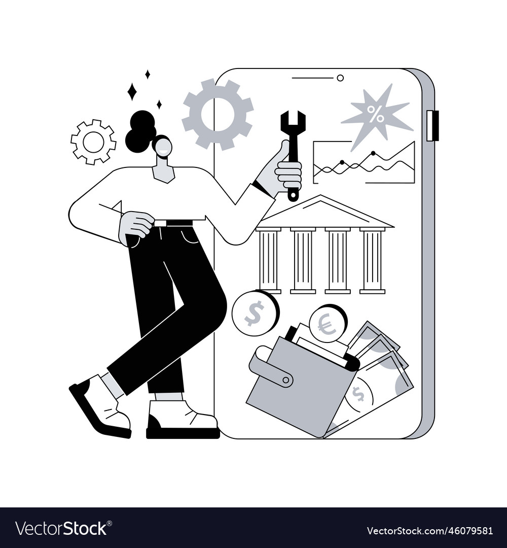 Core banking it system abstract concept Vector Image Core banking it system abstract concept