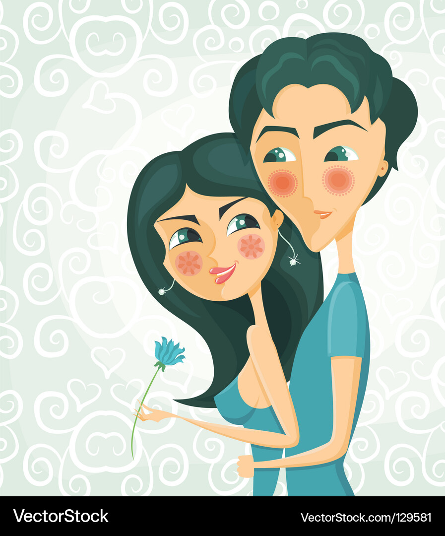 Couple hugging Royalty Free Vector Image - VectorStock
