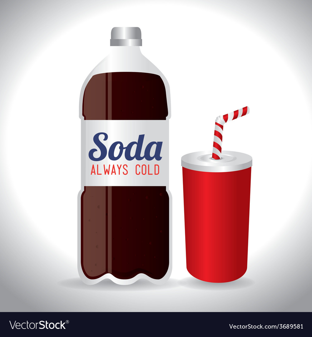 Drink Design Over White Background Royalty Free Vector Image