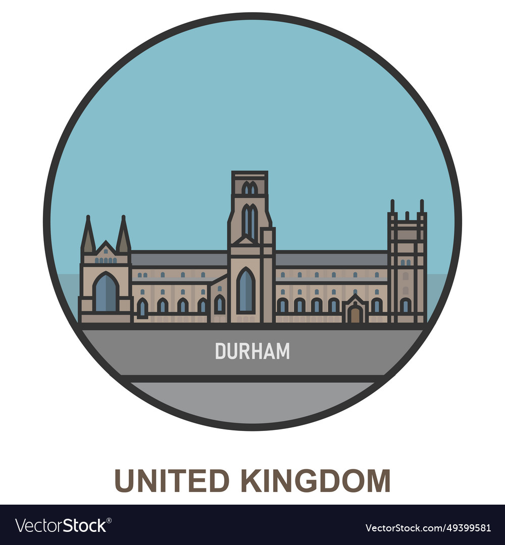 Durham cities and towns in united kingdom Vector Image