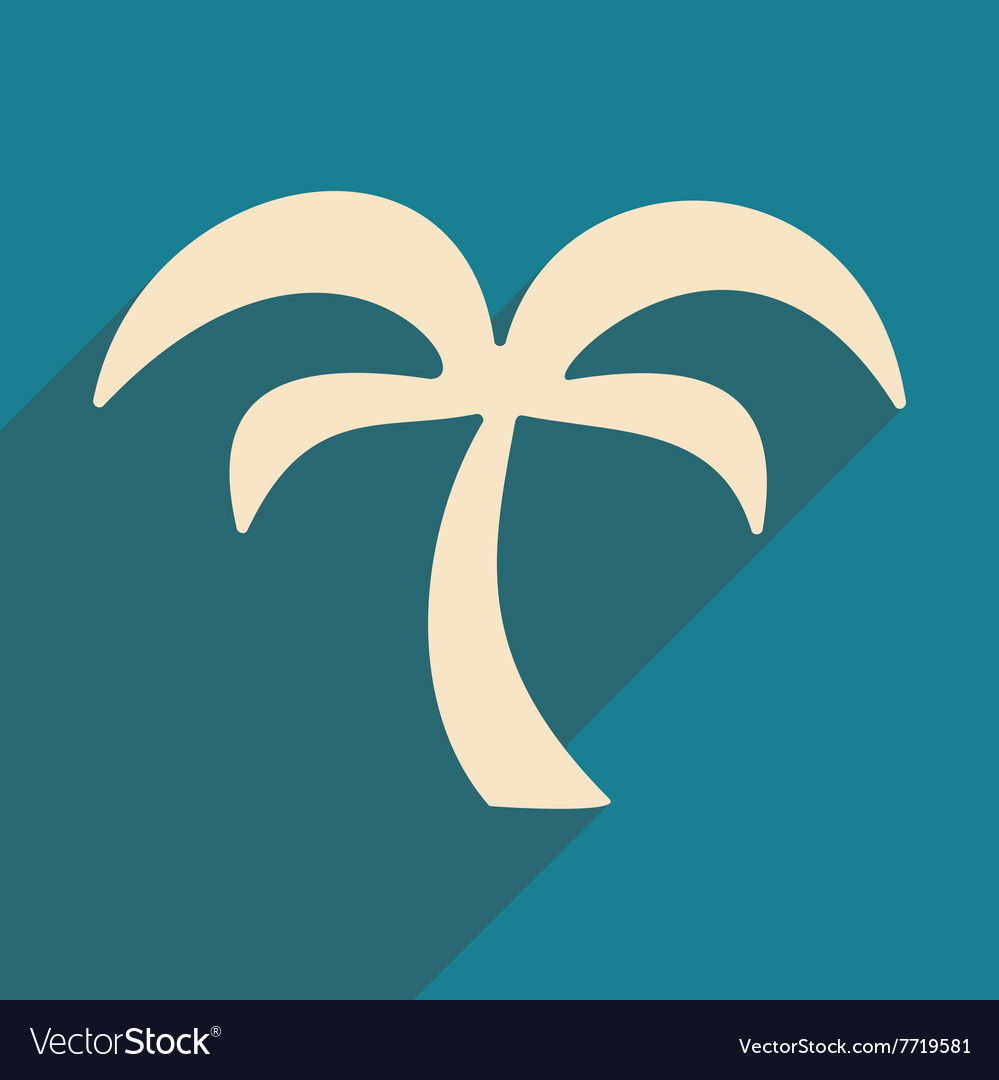 Flat with shadow icon and mobile application palm