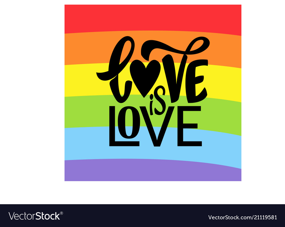 Gay lettering conceptual poster with lgbt rainbow