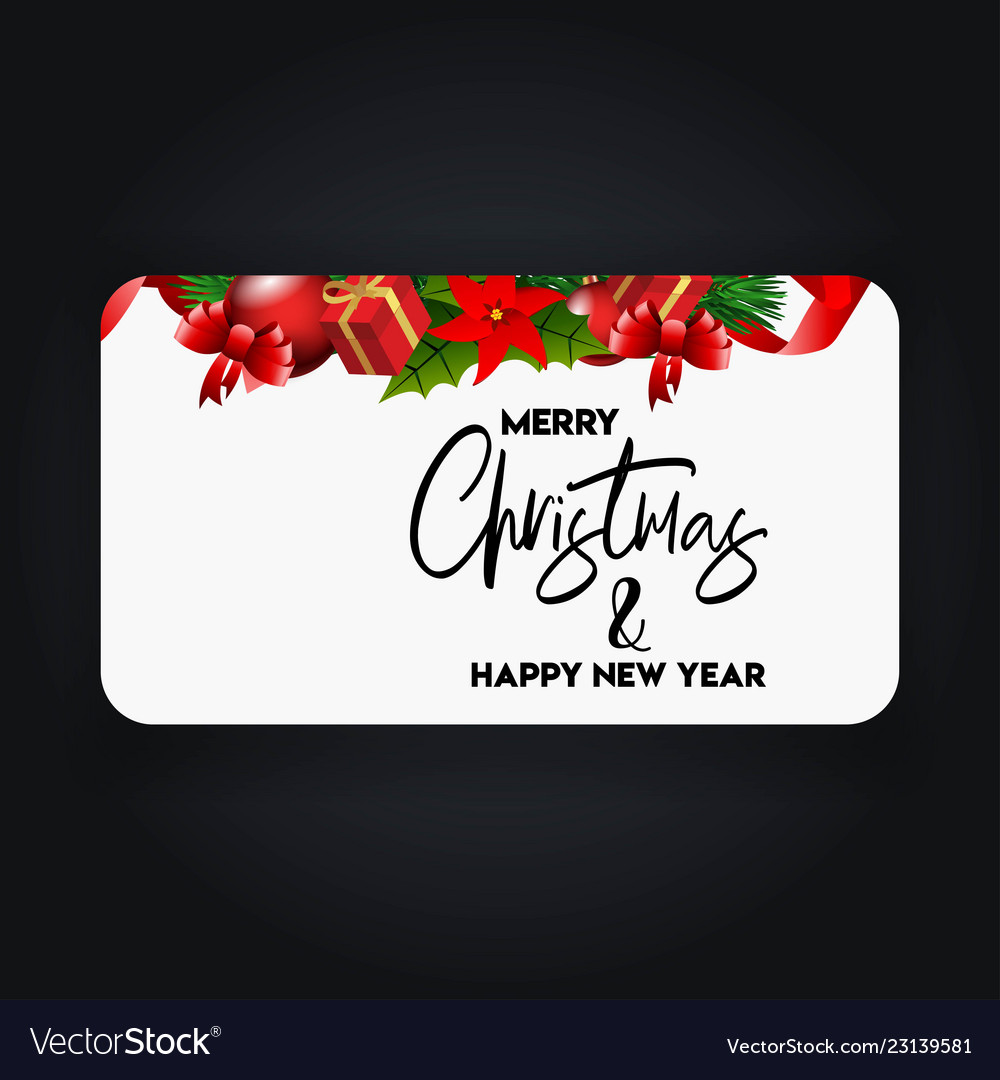 Merry christmas 20 banner template Royalty Free Vector Regarding Merry Christmas Banner Template