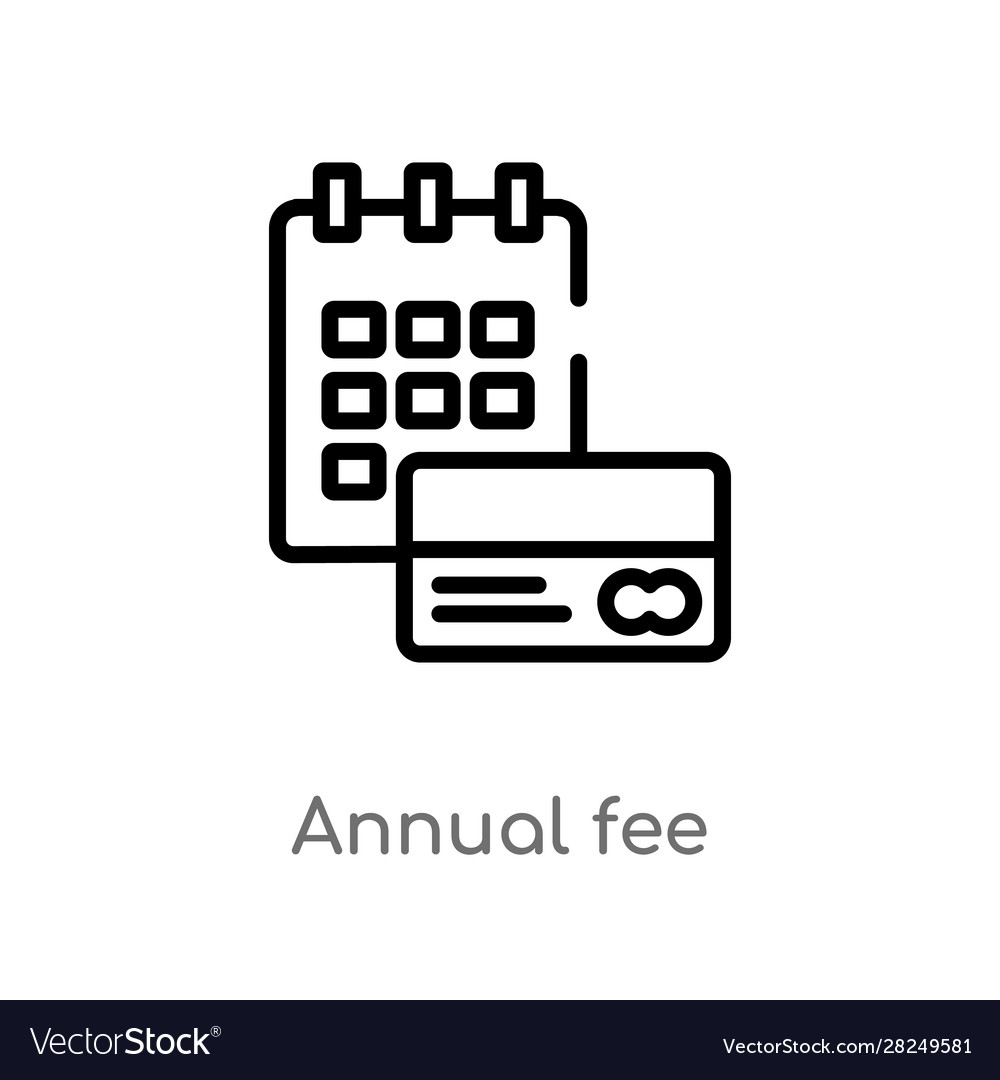 Outline Annual Fee Icon Isolated Black Simple Vector Image outline-annual-fee-icon-isolated-black-simple-vector-image