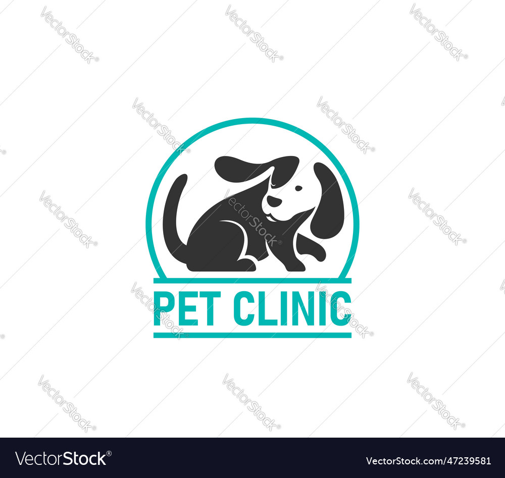 Pet clinic veterinary doctor icon or emblem Vector Image