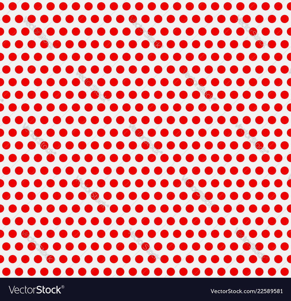 Red and white duotone dotted polka dot background Vector Image