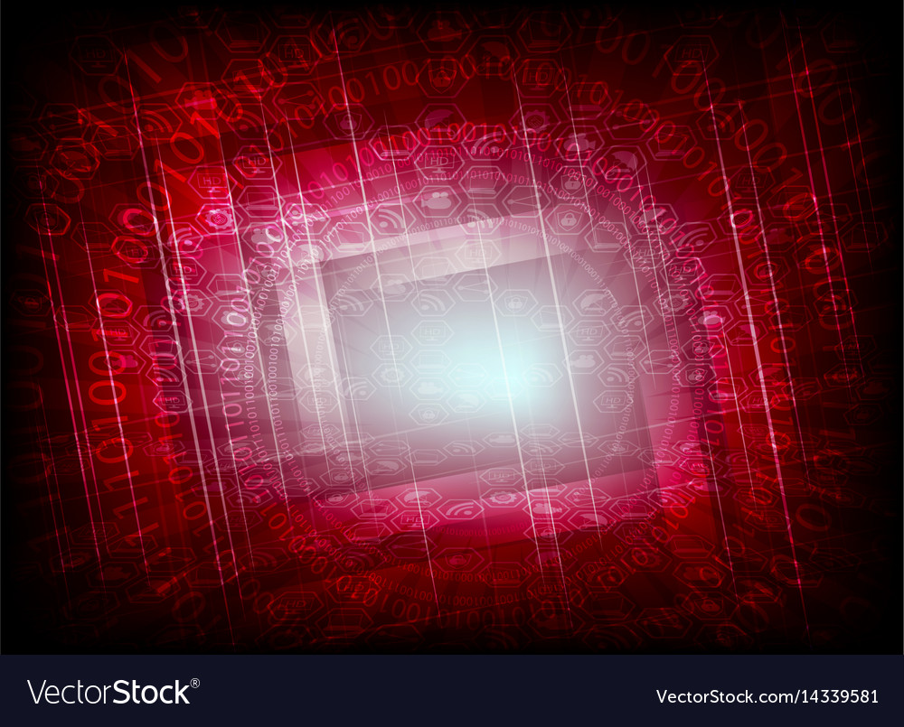 Red background with numerals and symbols