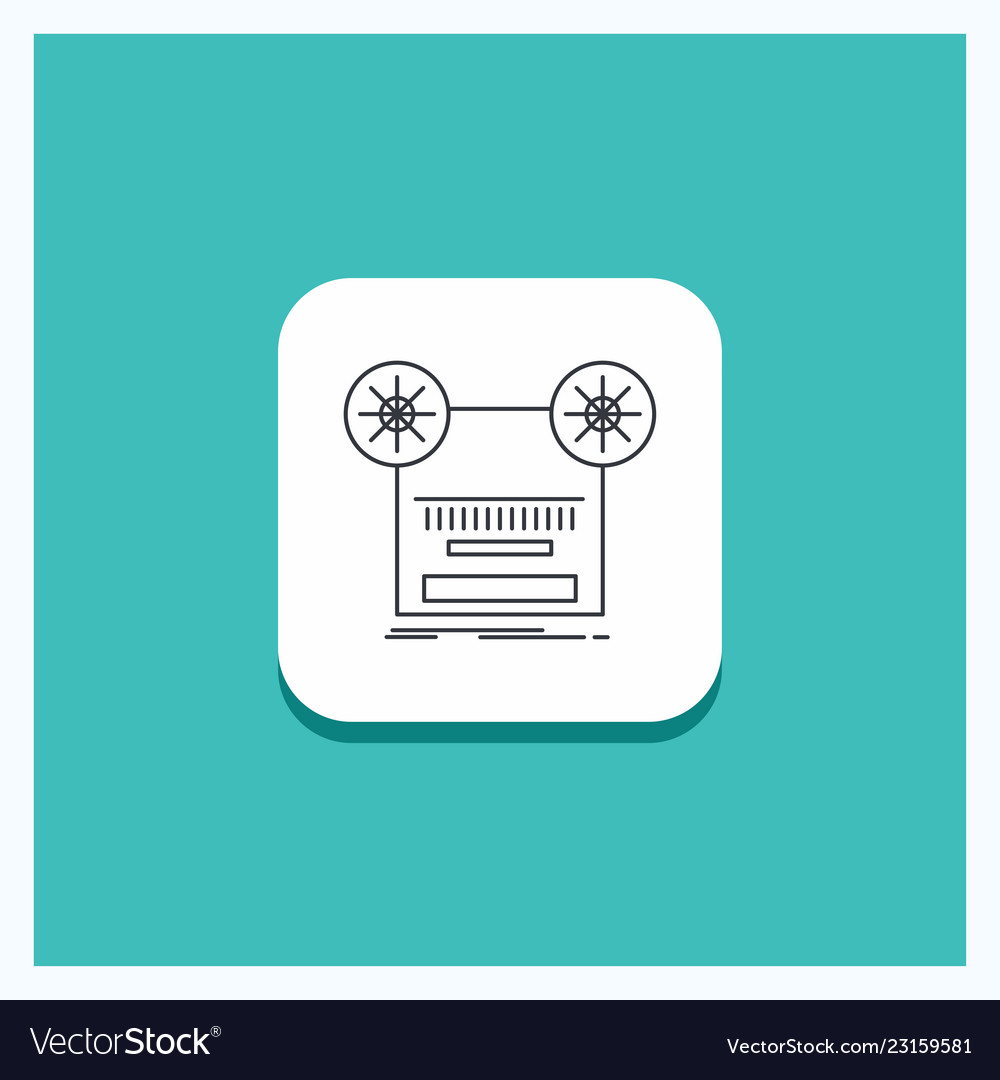 Round button for record recording retro tape Vector Image Round button for record recording retro tape