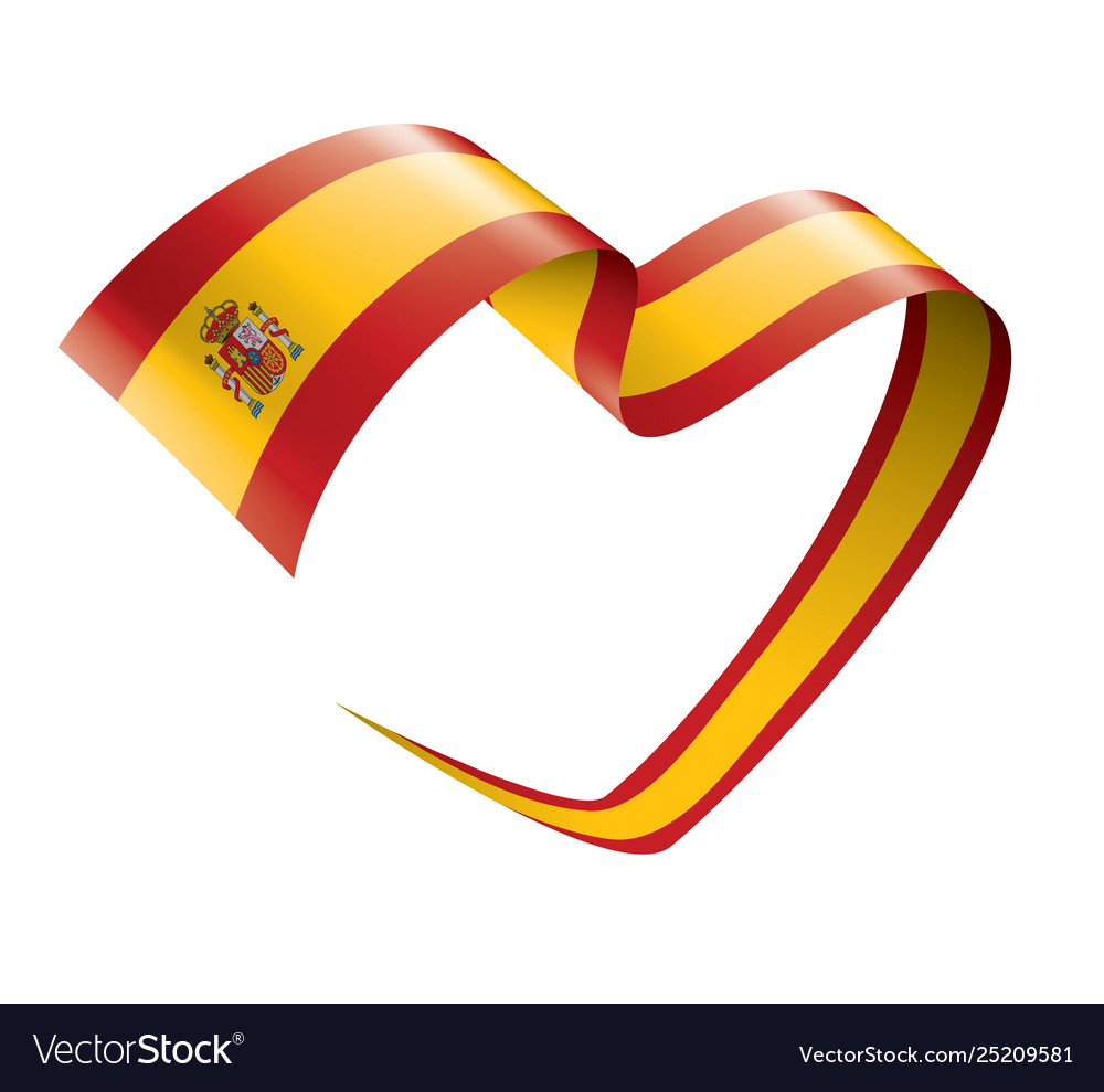 Spain flag on a white Royalty Free Vector Image