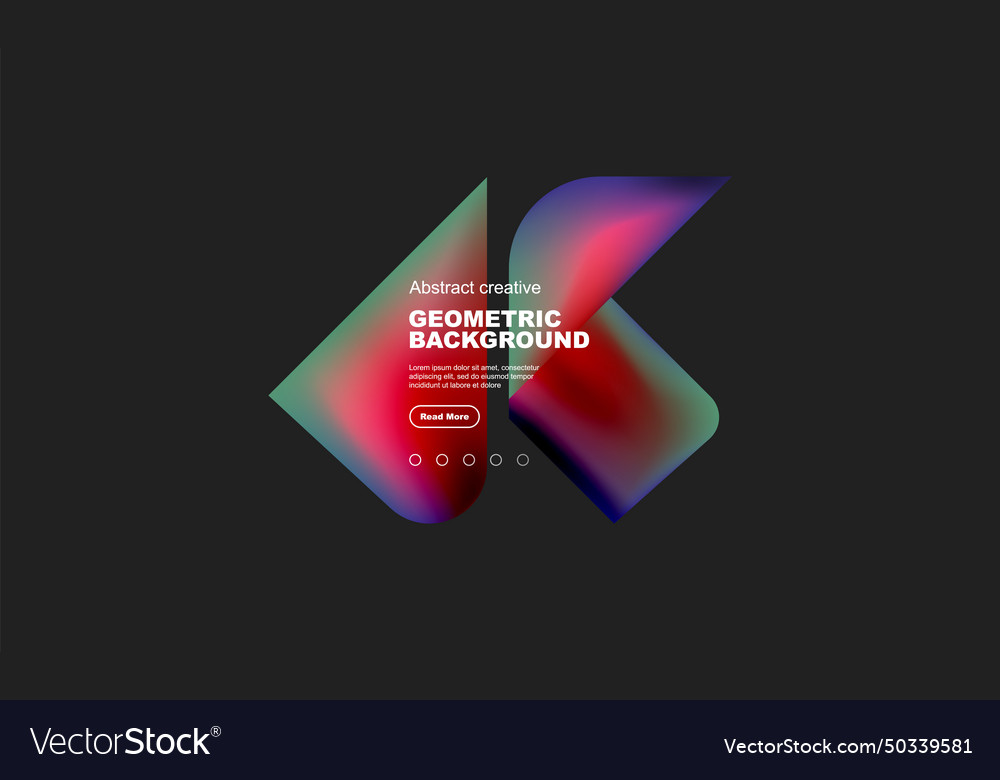 Square and triangle design with fluid gradients vector image Square and triangle design with fluid gradients
