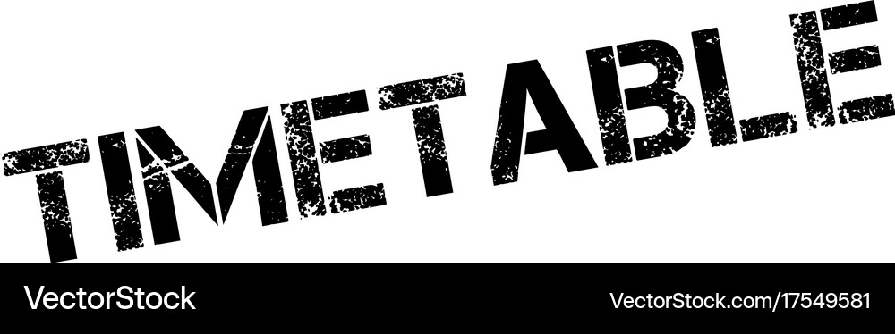 Timetable rubber stamp Royalty Free Vector Image