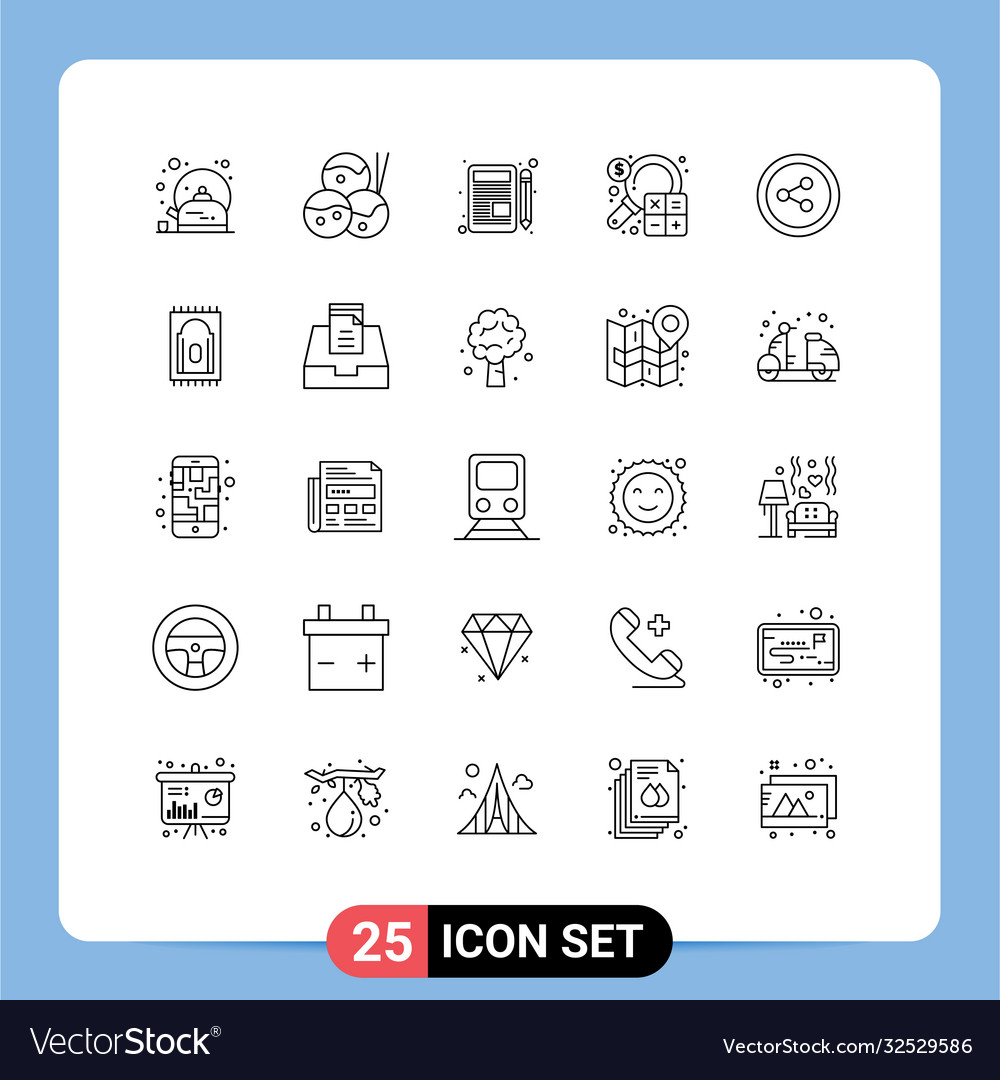 25 universal lines set for web and mobile