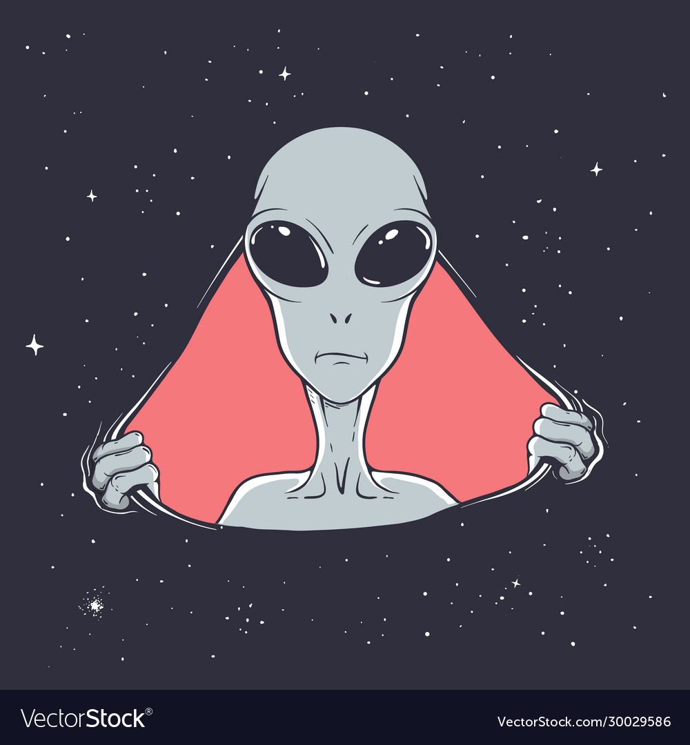 Cute Alien In Space Hole Cartoon Vector Icon Illustration. Flat Cartoon  Concept 10859485 Vector Art at Vecteezy