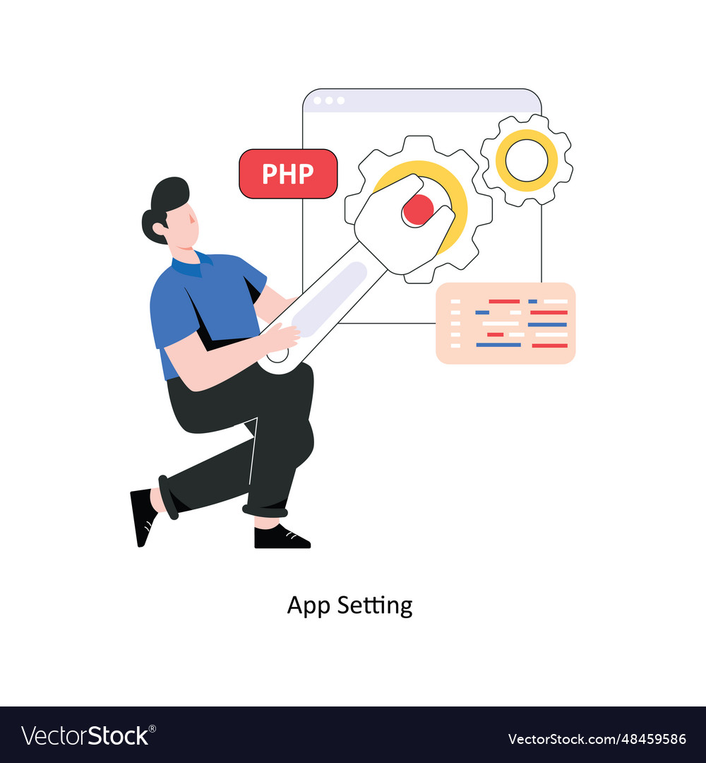 App setting flat style design