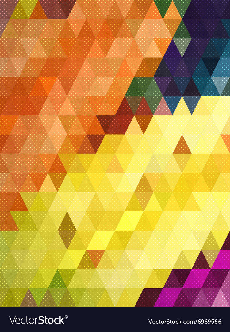 Colorful triangle with dot texture background