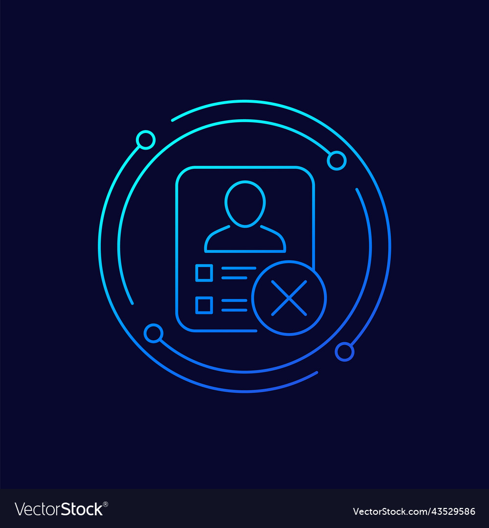 Delete profile or erase user account line icon