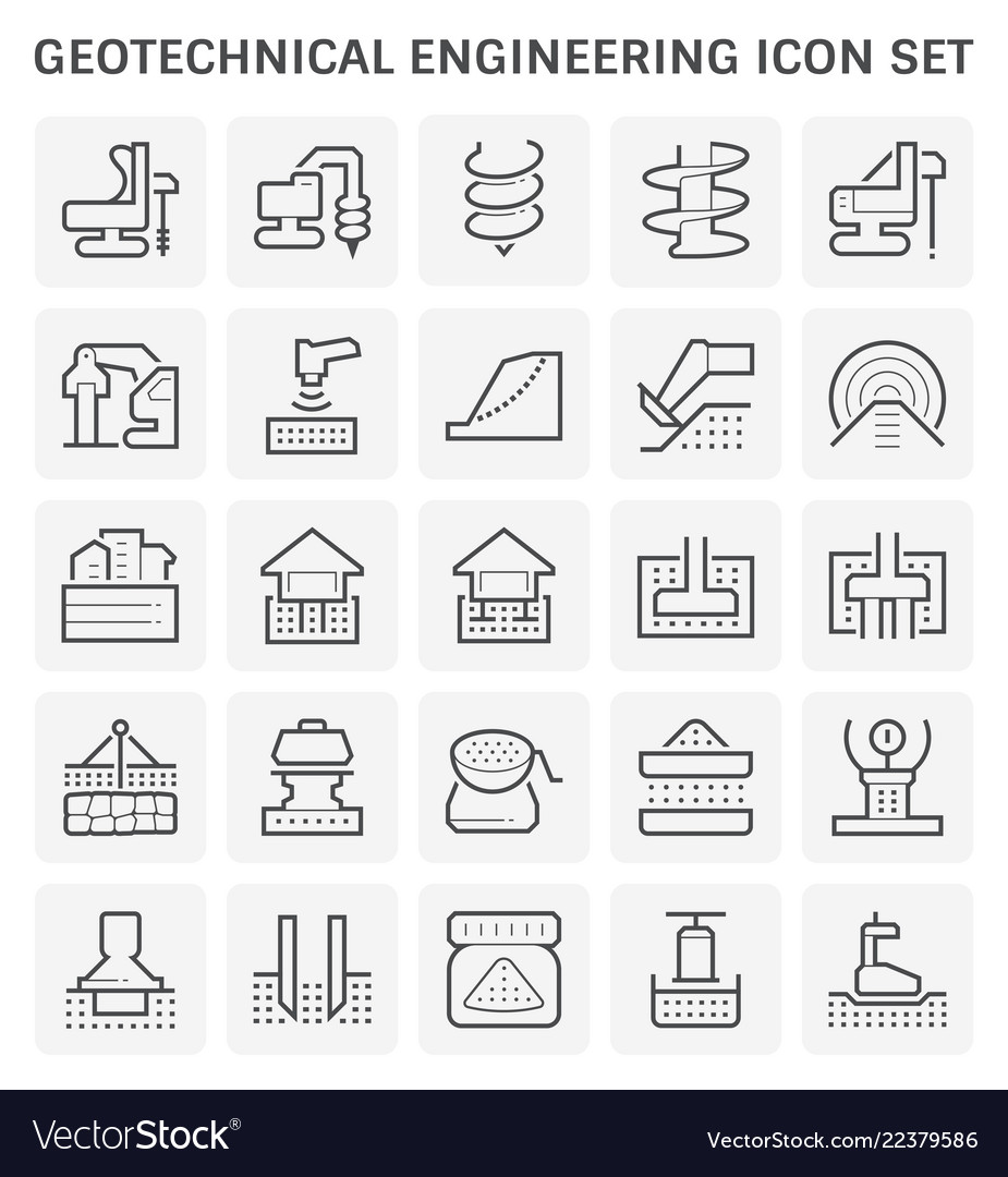 Geotechnical Engineering Icons