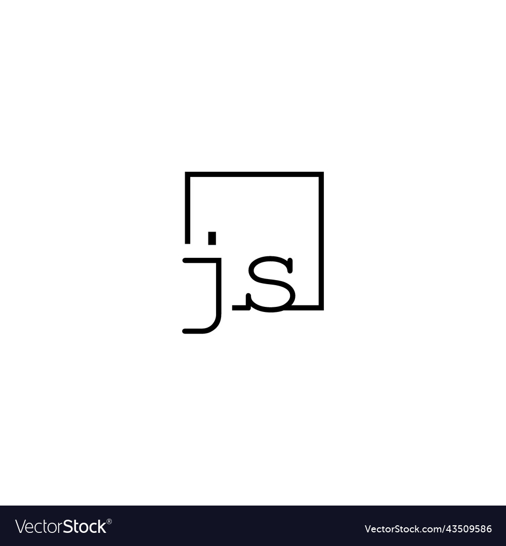 Js lowercase ocean retro initial logo best